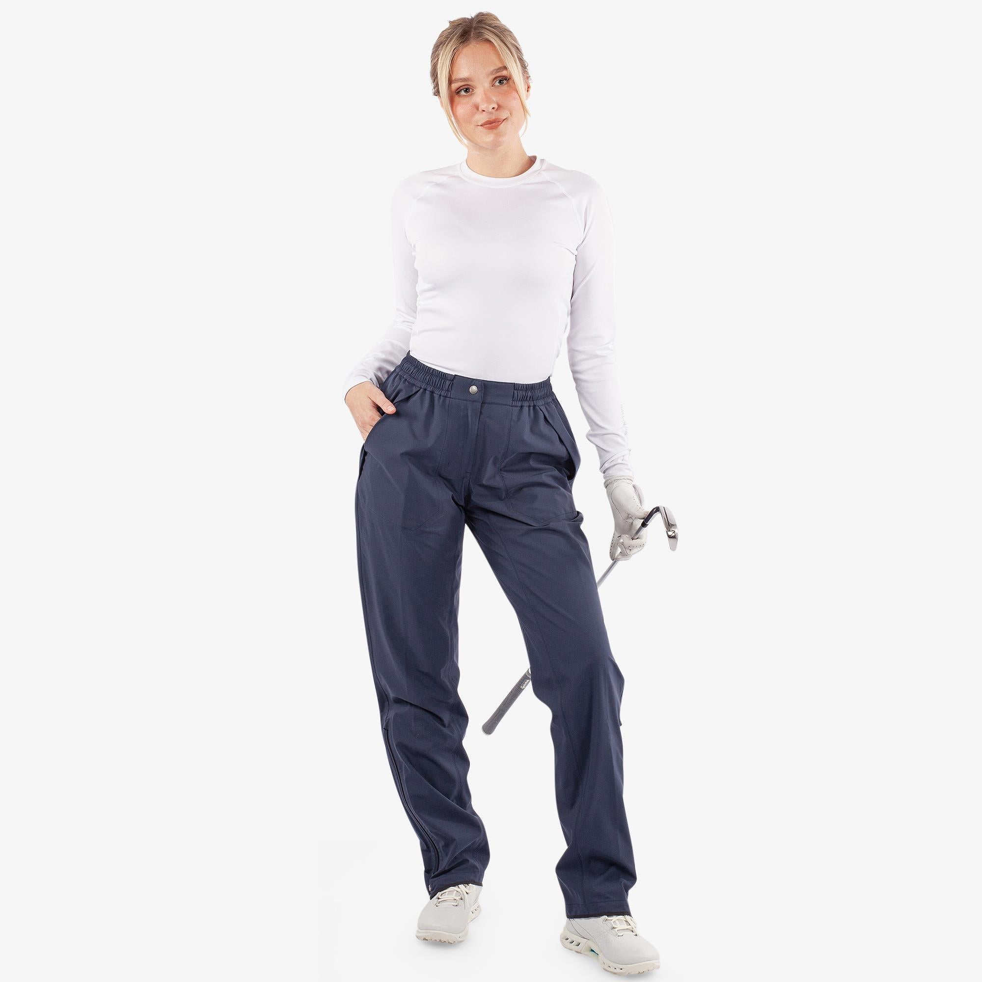 Galvin Green Angie Dryvr Pertex Ladies Waterproof Trousers Navy
